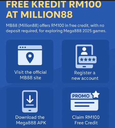 Steps to Claim Free Kredit RM100 at Million88 (MB88)